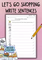 Vorschau - Unterrichtsreihen - Englisch - Let's go shopping - Write sentences - Deckblatt