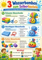 Vorschau - Mal- und Bastelvorlagen - Wasserbomben zum selber machen! Leicht erklärt! - Deckblatt
