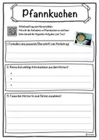 Vorschau - Unterrichtsreihen - Pfannkuchen Lückentext mit Wortspeicher Hörverstehen und Suchsel - Seite 3