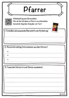 Vorschau - Unterrichtsreihen - Pfarrer Lückentext mit Wortspeicher Hörverstehen und Suchsel - Seite 3
