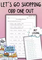 Vorschau - Unterrichtsreihen - Englisch - Let's go shopping - Vocabulary - Odd one out - Deckblatt