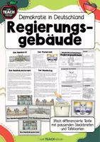 Vorschau - Arbeitsblätter - Deutschland - Demokratie - Regierungsgebäude - Deckblatt