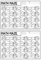 Vista previa - Hojas de trabajo - Math Maze - Addition within 100 (Christmas) | Navidad Sumas y restas Matemáticas Inglés - página 3