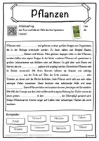 Vorschau - Unterrichtsreihen - Pflanzen Lückentext mit Wortspeicher Hörverstehen und Suchsel - Seite 1