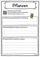 Vorschau - Unterrichtsreihen - Pflanzen Lückentext mit Wortspeicher Hörverstehen und Suchsel - Seite 3