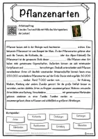 Vorschau - Unterrichtsreihen - Pflanzenarten Lückentext mit Wortspeicher Hörverstehen und Suchsel - Seite 1