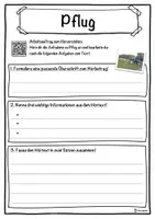 Vorschau - Unterrichtsreihen - Pflug Lückentext mit Wortspeicher Hörverstehen und Suchsel - Seite 3