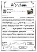 Vorschau - Unterrichtsreihen - Pforzheim Lückentext mit Wortspeicher Hörverstehen und Suchsel - Seite 1