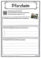 Vorschau - Unterrichtsreihen - Pforzheim Lückentext mit Wortspeicher Hörverstehen und Suchsel - Seite 3