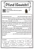 Vorschau - Unterrichtsreihen - Pfund (Gewicht) Lückentext mit Wortspeicher Hörverstehen und Suchsel - Seite 1
