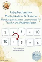 Vorschau - Stationenlernen - Aufgabenfamilien Multiplikation & Division (ZR 100) – Handlungsorientiertes Legematerial für Tausch- und Umkehraufgaben - Deckblatt