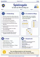 Vorschau - Spiele - Kinderrechte Wissens Bingo Klasse 5 bis 7 Politik Unterrichtsspiel - Seite 1