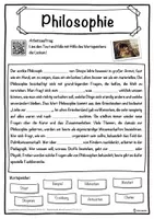 Vorschau - Unterrichtsreihen - Philosophie Lückentext mit Wortspeicher Hörverstehen und Suchsel - Seite 1