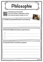 Vorschau - Unterrichtsreihen - Philosophie Lückentext mit Wortspeicher Hörverstehen und Suchsel - Seite 3