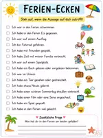Vorschau - Arbeitsblätter - Ferienrückblick für die Grundschule – Arbeitsblätter zum Schulstart - Seite 1