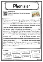 Vorschau - Unterrichtsreihen - Phönizier Lückentext mit Wortspeicher Hörverstehen und Suchsel - Seite 1