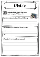 Vorschau - Unterrichtsreihen - Pistole Lückentext mit Wortspeicher Hörverstehen und Suchsel - Seite 3