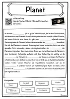 Vorschau - Unterrichtsreihen - Planet Lückentext mit Wortspeicher Hörverstehen und Suchsel - Seite 1