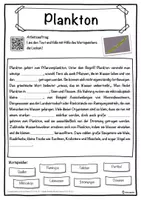 Vorschau - Unterrichtsreihen - Plankton Lückentext mit Wortspeicher Hörverstehen und Suchsel - Seite 1