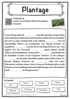 Vorschau - Unterrichtsreihen - Plantage Lückentext mit Wortspeicher Hörverstehen und Suchsel - Seite 1