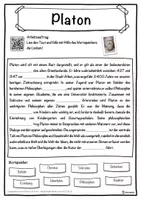 Vorschau - Unterrichtsreihen - Platon Lückentext mit Wortspeicher Hörverstehen und Suchsel - Seite 1