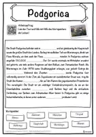 Vorschau - Unterrichtsreihen - Podgorica Lückentext mit Wortspeicher Hörverstehen und Suchsel - Seite 1