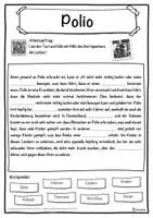 Vorschau - Unterrichtsreihen - Polio Lückentext mit Wortspeicher Hörverstehen und Suchsel - Seite 1