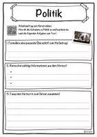 Vorschau - Unterrichtsreihen - Politik Lückentext mit Wortspeicher Hörverstehen und Suchsel - Seite 3