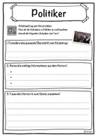 Vorschau - Unterrichtsreihen - Politiker Lückentext mit Wortspeicher Hörverstehen und Suchsel - Seite 3