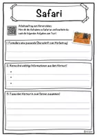 Vorschau - Unterrichtsreihen - Safari Lückentext mit Wortspeicher Hörverstehen und Suchsel - Seite 3