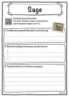 Vorschau - Unterrichtsreihen - Sage Lückentext mit Wortspeicher Hörverstehen und Suchsel - Seite 3