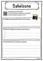 Vorschau - Unterrichtsreihen - Sahelzone Lückentext mit Wortspeicher Hörverstehen und Suchsel - Seite 3