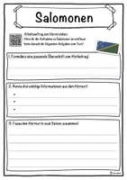 Vorschau - Unterrichtsreihen - Salomonen Lückentext mit Wortspeicher Hörverstehen und Suchsel - Seite 3