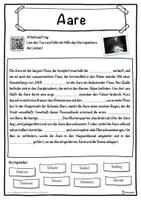 Vorschau - Unterrichtsreihen - Aare Lückentext mit Wortspeicher Hörverstehen und Suchsel - Seite 1
