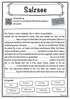 Vorschau - Unterrichtsreihen - Salzsee Lückentext mit Wortspeicher Hörverstehen und Suchsel - Seite 1