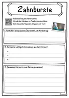 Vorschau - Unterrichtsreihen - Zahnbürste Lückentext mit Wortspeicher Hörverstehen und Suchsel - Seite 3