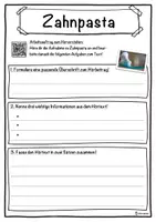 Vorschau - Unterrichtsreihen - Zahnpasta Lückentext mit Wortspeicher Hörverstehen und Suchsel - Seite 3
