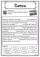 Vorschau - Unterrichtsreihen - Samoa Lückentext mit Wortspeicher Hörverstehen und Suchsel - Seite 1