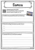 Vorschau - Unterrichtsreihen - Samoa Lückentext mit Wortspeicher Hörverstehen und Suchsel - Seite 3