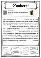 Vorschau - Unterrichtsreihen - Zauberei Lückentext mit Wortspeicher Hörverstehen und Suchsel - Seite 1