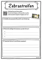 Vorschau - Unterrichtsreihen - Zebrastreifen Lückentext mit Wortspeicher Hörverstehen und Suchsel - Seite 3