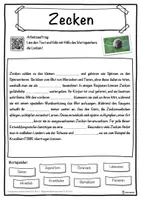 Vorschau - Unterrichtsreihen - Zecken Lückentext mit Wortspeicher Hörverstehen und Suchsel - Seite 1