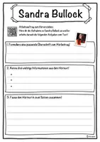 Vorschau - Unterrichtsreihen - Sandra Bullock Lückentext mit Wortspeicher Hörverstehen und Suchsel - Seite 3