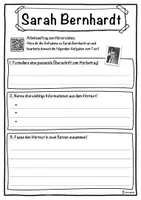 Vorschau - Unterrichtsreihen - Sarah Bernhardt Lückentext mit Wortspeicher Hörverstehen und Suchsel - Seite 3