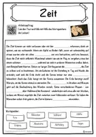 Vorschau - Unterrichtsreihen - Zeit Lückentext mit Wortspeicher Hörverstehen und Suchsel - Seite 1