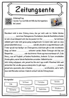 Vorschau - Unterrichtsreihen - Zeitungsente Lückentext mit Wortspeicher Hörverstehen und Suchsel - Seite 1