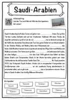 Vorschau - Unterrichtsreihen - Saudi-Arabien Lückentext mit Wortspeicher Hörverstehen und Suchsel - Seite 1