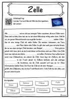 Vorschau - Unterrichtsreihen - Zelle Lückentext mit Wortspeicher Hörverstehen und Suchsel - Seite 1