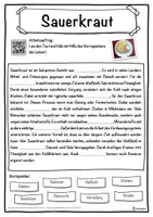 Vorschau - Unterrichtsreihen - Sauerkraut Lückentext mit Wortspeicher Hörverstehen und Suchsel - Seite 1