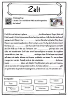 Vorschau - Unterrichtsreihen - Zelt Lückentext mit Wortspeicher Hörverstehen und Suchsel - Seite 1